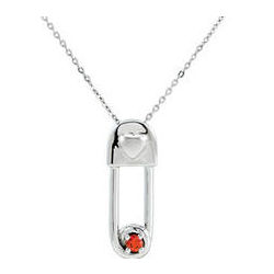 Safe in My Love Birthstone Pendant Necklace