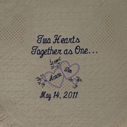 Together Personalized Embroidered Wedding Afghan