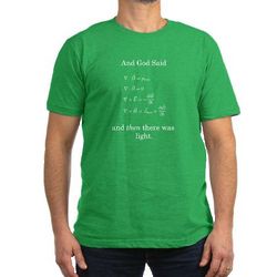 God Said Maxwell's Equations Men's Fitted T-Shirt