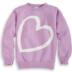 Girl's Intarsia Heart Sweater