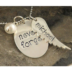 Never Forget Hand Stamped Necklace
