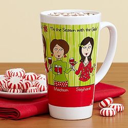 Personalized 'Tis The Season Latte Mug