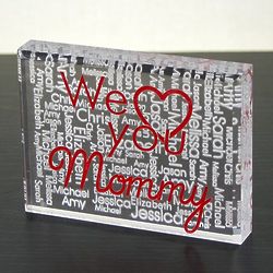 Personalized We Love You Acrylic Block Plaque
