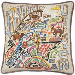 Embroidered Grand Canyon National Park Pillow