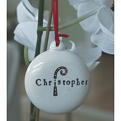 Hand Painted Ceramic Christmas Ornament