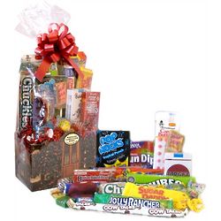 Welcome Home Nostalgic Candy Gift Basket