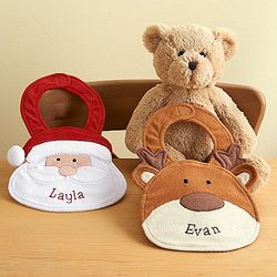 Personalized Holiday Shaped Bibs