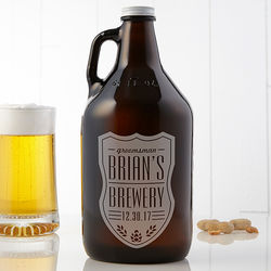Personalized Label 64 Ounce Beer Growler