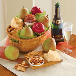 New Year's Fruit and Snack Gift Basket