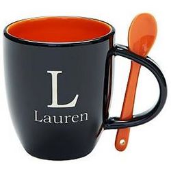 Personalized Initial Mug with Spoon