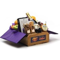 Celebration Gift Crate with Bottle of Wine