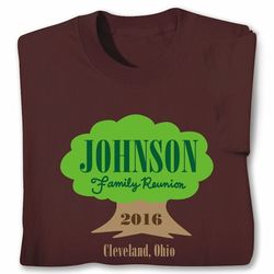 Personalized Name Family Reunion Tree Roots Shirt