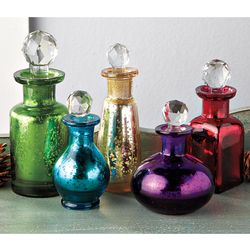 Decorative Bohemia Mercury Glass Bottles