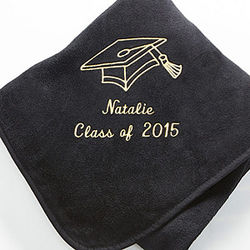 Personalized Graduation Fleece Throw Blanket
