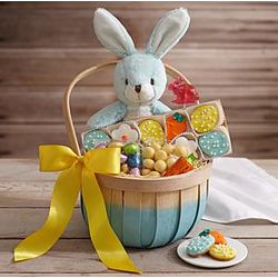 Children's Plush Bunny and Treats Easter Basket