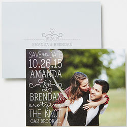 Lucky In Love Custom Photo Save the Date Cards