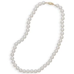 16" 5.5mm-6mm Grade AA Cultured Akoya Pearl Necklace