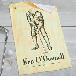 Personalized Vintage Golf Towel