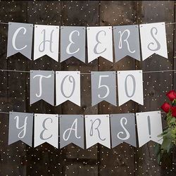 Personalized Anniversary Bunting Banner