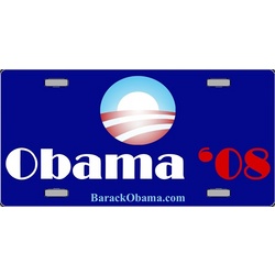 Barack Obama Presidential Election 2008 License Plate