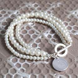 Triple Strand Pearl Bracelet for Mothers