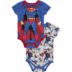 Superman Baby Boy's Strong as Steel Bodysuits