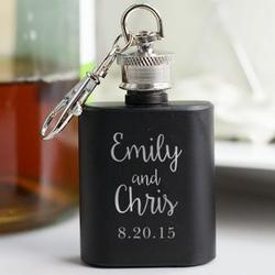 Couple's Personalized Date Mini Flask Wedding Favors