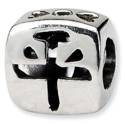Sterling Silver Chinese Peace Symbol Bead