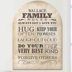 Family Rules Wall Sign