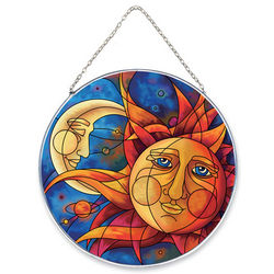 Celestial Art Glass Suncatcher