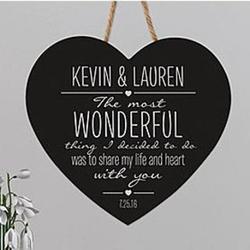 Personalized The Most Wonderful Thing Chalkboard Heart
