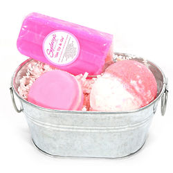 Mini Pink Sweet Soaps Gift Basket