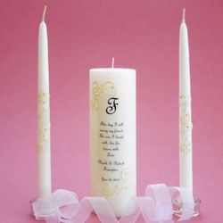 French Lace This Day Unity Candle