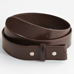 Brown Leather Belt with Snap Buckle Changer