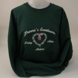 Grapevine Heart Personalized Embroidery Family Shirt