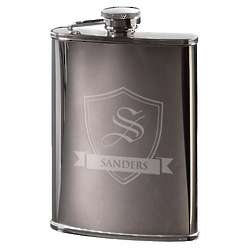 Personalized Shield Stainless Steel Flask