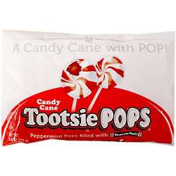 Peppermint Candy Cane Tootsie Pops