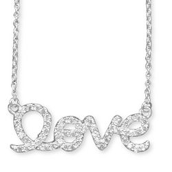 Cubic Zirconia Love Necklace