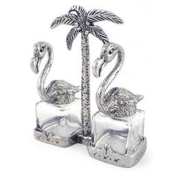 Pewter Flamingo Salt and Pepper Shakers