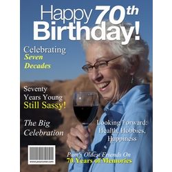 70th Birthday Personalized Magazine Cover