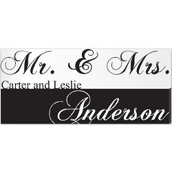 Personalized Mr. and Mrs. Canvas Print