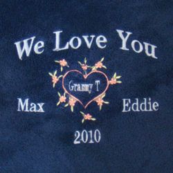 Personalized We Love You Family Fleece Blanket