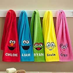 Personalized Sesame Street or Nickelodeon Character Towel