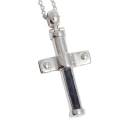 Men's Bold Witness Sodalite and Silver Cross Necklace