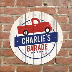 Personalized Truck Garage Wall Sign