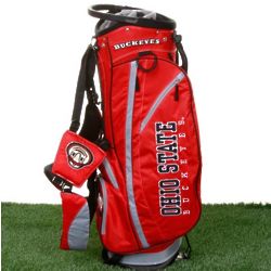 Ohio State Buckeyes Scarlet and Gray Fairway Stand Golf Bag