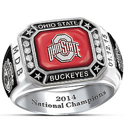 Ohio State Buckeyes 2014 National Champions Personalized Ring