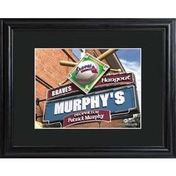 Atlanta Braves Personalized Tavern Sign Print with Matted Frame