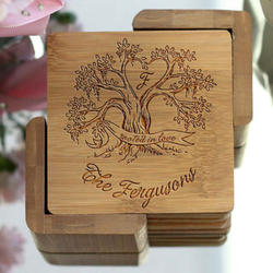 Rooted in Love Personalized Coasters