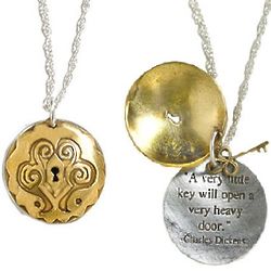 Lock and Key Dickens Quote Necklace